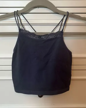 Aeropostale Navy Tank Lace Top thumbnail 1