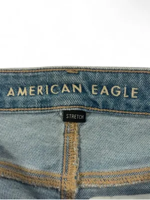 American Eagle Outfitters Distressed Mom Jeans Straight Light Wash Denim 4 thumbnail 4