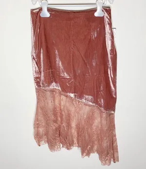 my Lacey velvet midi lace hem skirt thumbnail 3