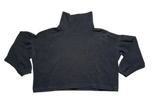 Lululemon Textured Knit Funnel Neck Pullover Womens 10 Grey Excellent Oversized‎ thumbnail 1