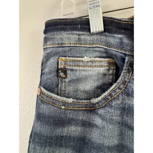Judy Blue Relaxed Fit Jeans Women’s Size 15/32 Dark Blue Stretchy Tapered Leg thumbnail 4