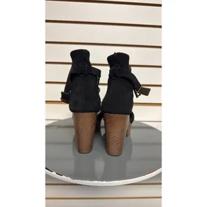 Free People Cedar Clogs Black Suede Platform Wood Women's 40.5 US 10.5 Boho thumbnail 4