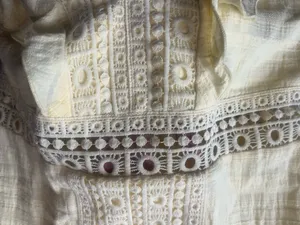 Audrey Parks Francesca’s Yellow Lace Detailed Dress Medium thumbnail 3