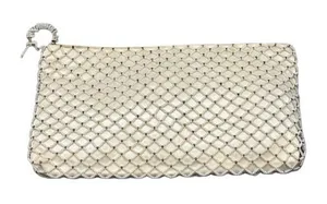 Vintage Richere Beaded Clutch Ivory Pearl Embellished‎ Chic Bridal Evening Bag thumbnail 1
