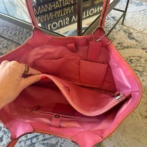 Coach Tan and Red Floral Tote thumbnail 3