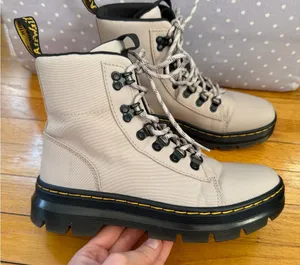 Dr. Martens Women's Beige Combat Boots thumbnail 1