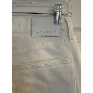 Aritzia Denim Forum Jeans Sz 25x28L Twiggy High Rise Flare White Retro Festival‎ thumbnail 3