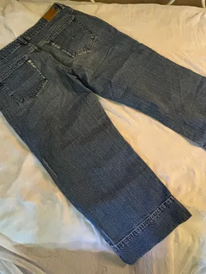 Tommy Hilfiger | wide leg capri jeans, distressed, medium | size 12 thumbnail 3