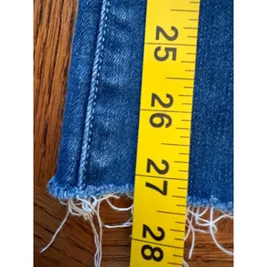 PAIGE Manhattan Bootcut Jeans Womens 29 Blue Raw Hem Frayed Denim thumbnail 2