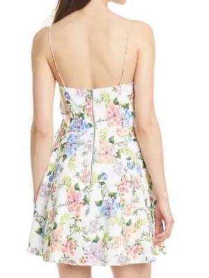 Alice & Olivia Trixie Floral Spaghetti Strap Mini Dress - Size 2.‎ thumbnail 8