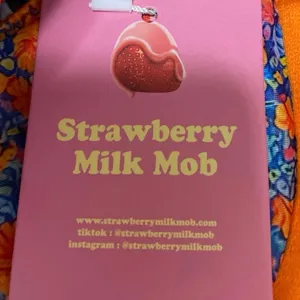 NEW Strawberry Milk Mob Disco Love Blue Coral Gingham Floral Bikini Top Size S thumbnail 4
