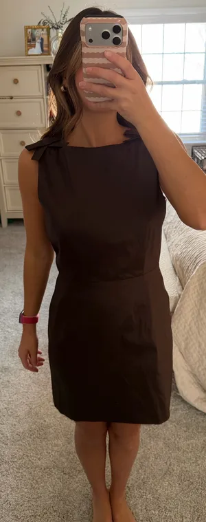 Gianni Bini Brown open back high neck mini dress thumbnail 1