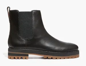 Madewell The Ivy Chelsea Boot in Leather True Black Women’s Size 8.5 Boots thumbnail 1