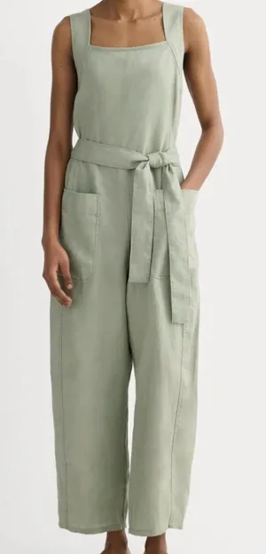 Everlane The Utility Coverall in Linen Seagrass Size 14 thumbnail 1