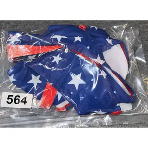 SHEIN Bikini Set Women‎ XL Red White Blue Stars Tie Dye Patriotic Swimsuit NEW thumbnail 9