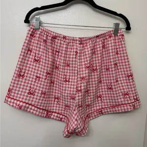 Red Bow Pajama Set | Cute Women’s Festive Sleepwear / Cozy Loungewear thumbnail 4