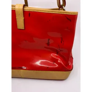 DOONEY & BOURKE Red Tan Large Leather Tote Bag thumbnail 6