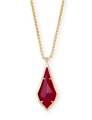 Kendra Scott Maroon Jade Long Pendant thumbnail 1