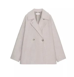 Zara soft double breasted coat thumbnail 1