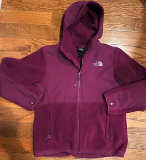 The North Face 90s Retro Denali purple fleece Hoodie jacket XL teenage!Women s/M thumbnail 1