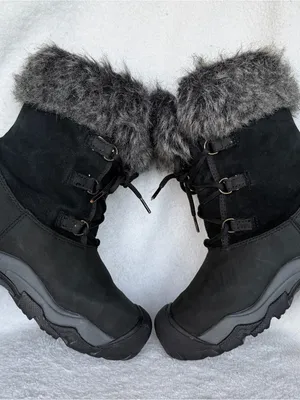 KEEN Helena Women's Waterproof Insulated Leather Boots Faux Fur Lace Up Size 7 thumbnail 4