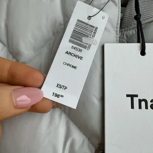 NWT Aritzia TNA Archive Quilted Premium Goose Down Gray Chrome Coat Size XS thumbnail 5