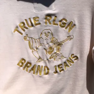 True Religion velour Cream Full zip up hoodie Sweatshirt M thumbnail 7