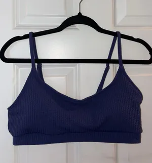 Scoop Neck Bathing Suit Top Blue Size L thumbnail 1