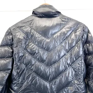 Calvin Klein Womens M Packable Down Quilted‎ Puffer Jacket Full Zip Black Travel thumbnail 4
