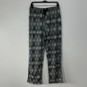 FRYE Premium Sleepwear Mens Medium Flannel Print Notched Set Gray Cotton Blend‎ thumbnail 4