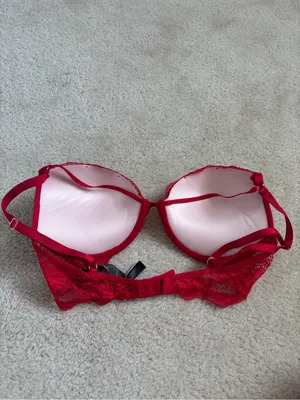 Victoria's Secret Red Lace Push-Up Bra thumbnail 3