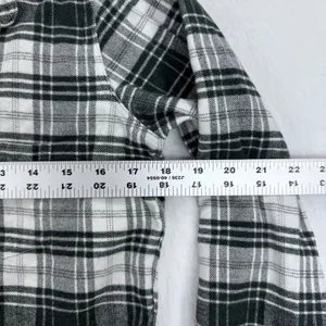 Frank‎ & Eileen Womens Flannel Shirt Black White Plaid Cotton Top Small thumbnail 2