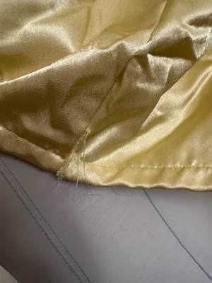 Lucy in the Sky Lulu Satin Lace Up Light Yellow Slip Dress Medium thumbnail 5