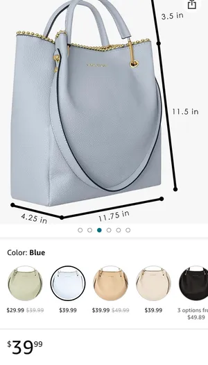 Alexis Bendel Periwinkle Purse Tote thumbnail 4