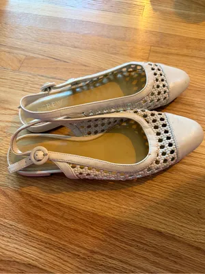 J. Crew Woven Slingback Flats in Dusty Ivory- 7.5 thumbnail 4