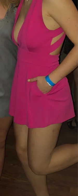 Hot Pink Cocktail Romper thumbnail 1