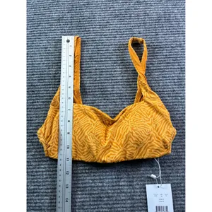 Andie Swim The Rye Top Bikini Topaz Zebra Print AT266-TPZ Boho Mustard Yellow XS thumbnail 4