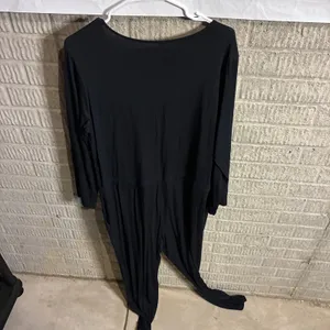 LIVELY Black Long Sleeve‎ Jumpsuit Romper One Piece Lounge L thumbnail 4