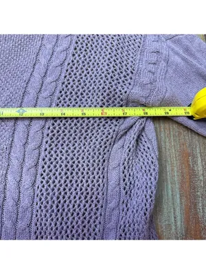 American Eagle Outfitters Purple Ombre Crew Neck Sweater Small thumbnail 8