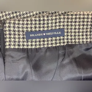 Brandy Melville Y2K Wool Classic‎ Houndstooth Mini Skirt Size S (160/84A) thumbnail 5