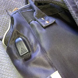 Vsnoon Quilted‎ Black Diaper Travel Backpack with USB Port & Laptop Sleeve thumbnail 7