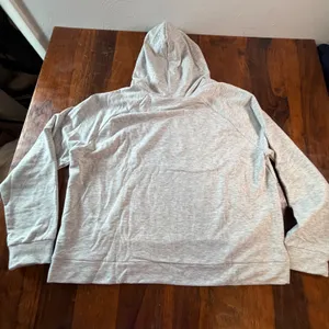 NFL Team Apparel Denver Broncos Womens Heather Gray Striped Pullover Hoodie L thumbnail 2