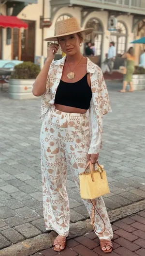 LOYO Boutique Two piece Seashell Top And Pant Set thumbnail 11