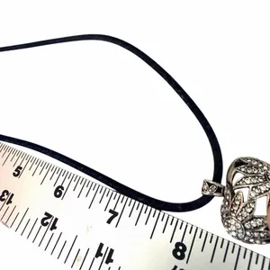 Vintage Silver Tone Rhinestone Openwork Heart Pendant Necklace thumbnail 7