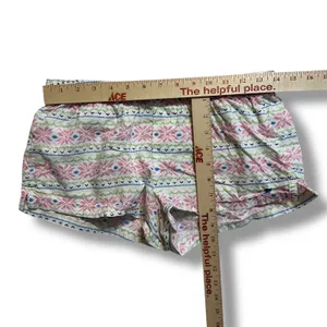 Aerie Fair Isle Print Pajama Shorts Women’s Small‎ Cotton Modal Lounge thumbnail 3