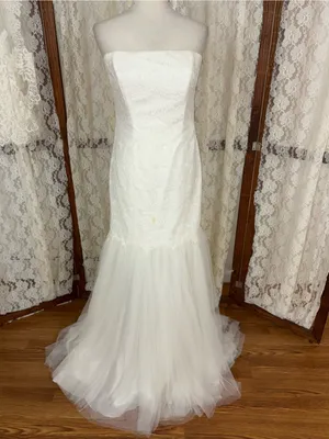 Gorgeous Galina Strapless Tulle Wedding Gown & Veil thumbnail 3