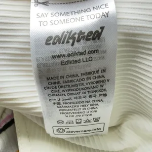 Edikted Small White Ribbed V Neck Detail Tube Top Stretchy Y2K Trendy Style thumbnail 6