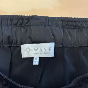 WAYF Harbour Cargo Jogger Pants‎ Black Satin Small High Waist Lightweight thumbnail 8