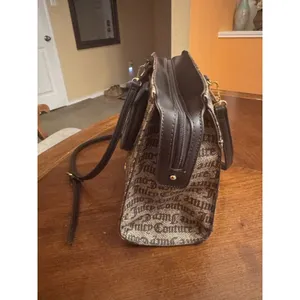 JUICY COUTURE Purse Modern Chic Satchel Bag Chestnut Chino Brown Logo thumbnail 6
