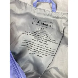 L.L. Bean Quilted Goose Down Puffer Jacket Womens M Lavender Warm Outdoor Coat thumbnail 4